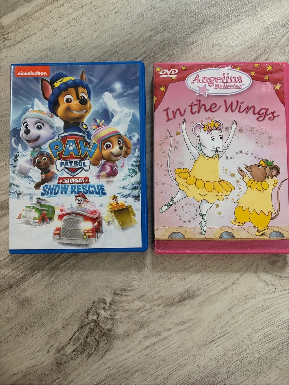 Nickelodeon PAW Patrol The Great Snow Rescue DVD and Angelina Ballerina DVD